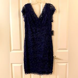 Marina 16 Navy beaded dress
